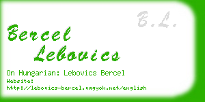 bercel lebovics business card
